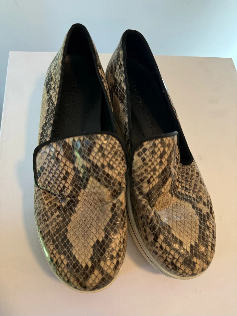 Stella McCartney Faux Python Slip On Platform Sneaker Size 37 #Lux-SH-2